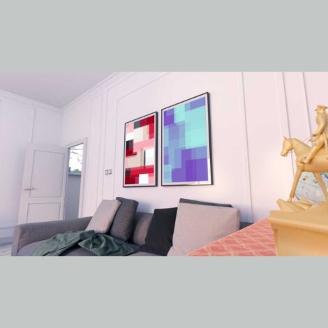 Abstract Geometric Block Canvas Prints – Buy in India